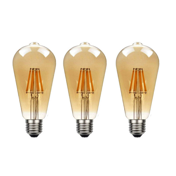 1/3/5/10 Pack LED Bulb ST64 8W Warm White E26 Vintage Edison Bulb~1140 T575-V0671387629