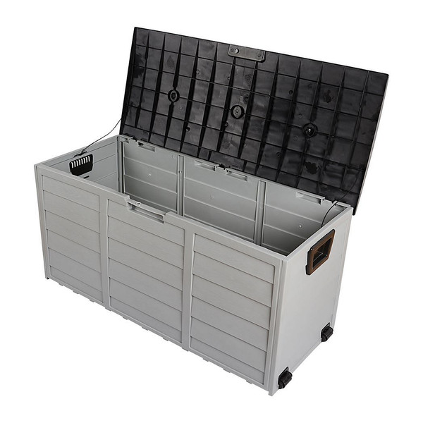 75gal 260L Outdoor Garden Plastic Storage Deck Box Chest Tools Cushions Toys Lockable Seat T575-S0671271426