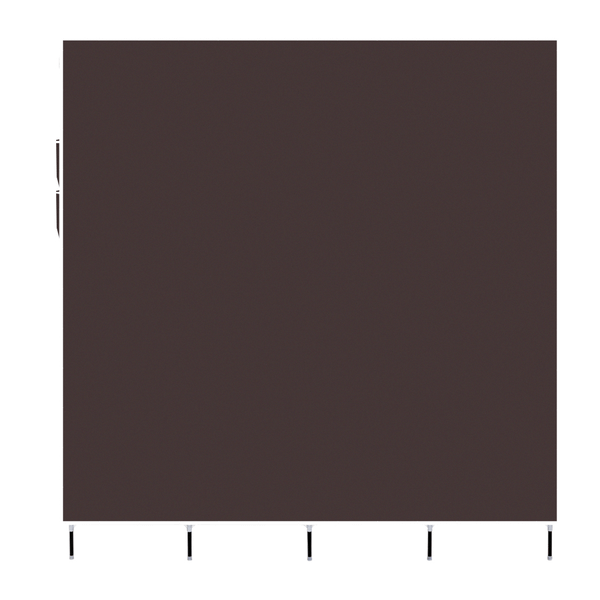 67" Clothes Closet Portable Wardrobe Clothes Storage Rack 12 Shelves 4 Side Pockets Dark Brown T575-S0671297446