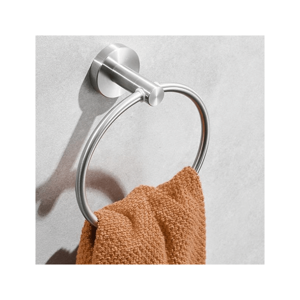 High Quality Rustproof 304 Stainless Steel Brushed Silver Polishing Bathroom Accessories Set Robe H T575-S0671295065