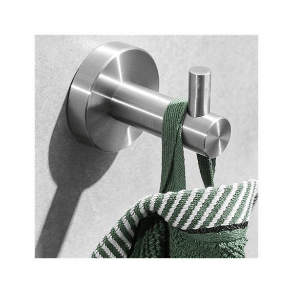 High Quality Rustproof 304 Stainless Steel Brushed Silver Polishing Bathroom Accessories Set Robe H T575-S0671295065