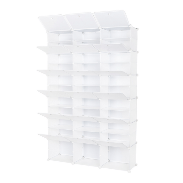 12-Tier Portable 72 Pair Shoe Rack Organizer 36 Grids Tower Shelf Storage Cabinet Stand Expandable  T575-S0671292036
