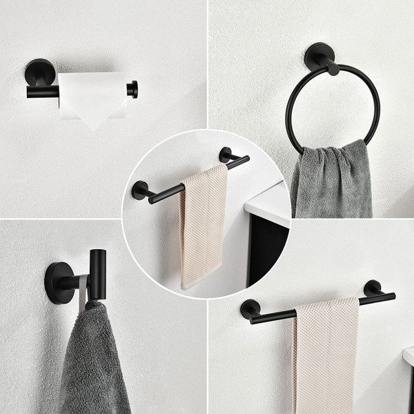 6 ??????????????? 6 Piece Stainless Steel Bathroom Towel Rack Set Wall Mount T575-S0671286108