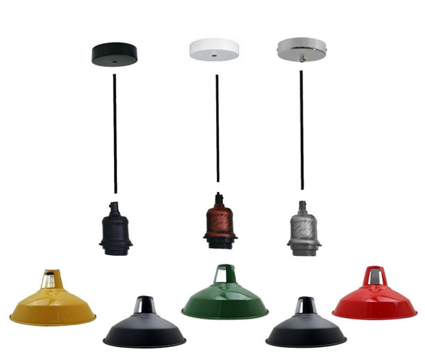 12" Vintage Ceiling Barn Pendant Lights Hanging Rope Fixtures E26~1147 T575-S0671386920
