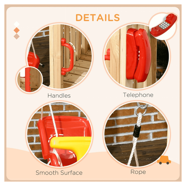 Wooden Swing Set T575-S0671436177