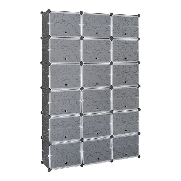 12-Tier Portable 72 Pair Shoe Rack Organizer 36 Grids Tower Shelf Storage Cabinet Stand Expandable  T575-S0671296220