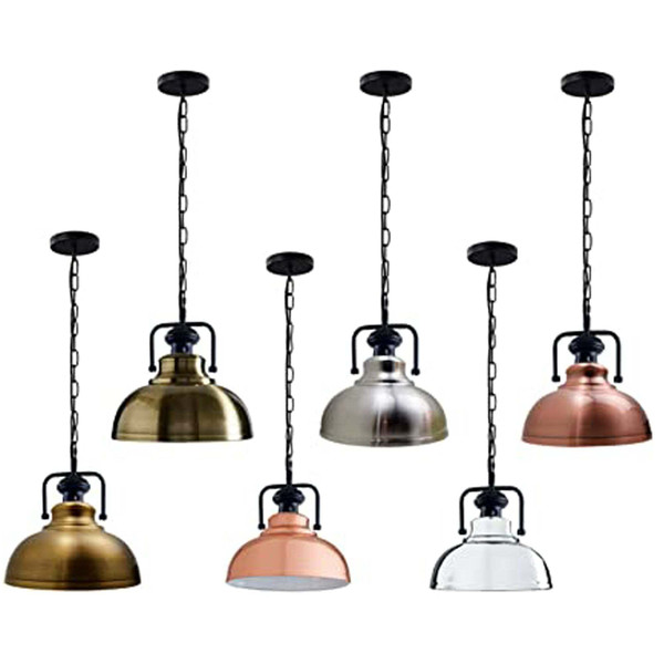 Industrial Chain pendant Light Metal Shade Farmhouse Style Pendant Light~1545 T575-S0671386722