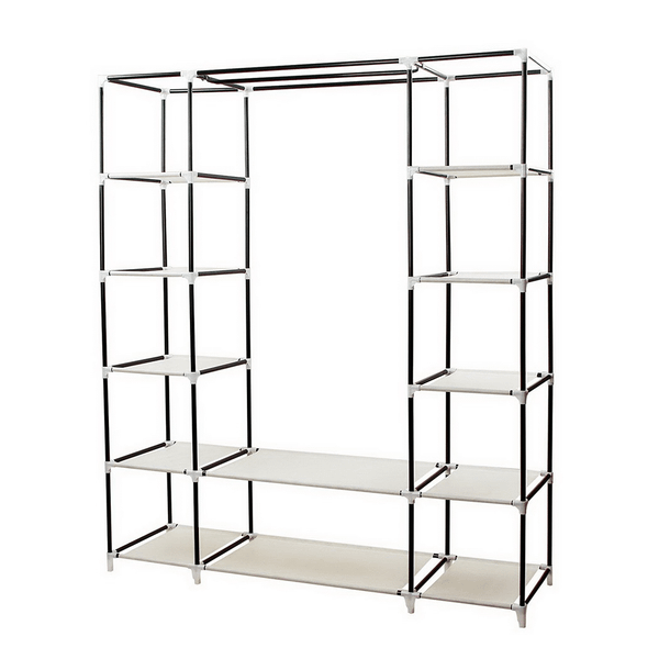 69" Portable Clothes Closet Wardrobe Storage Organizer with Non-Woven Fabric Quick and Easy to Asse T575-S0671269280
