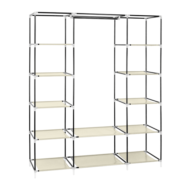 69" Portable Clothes Closet Wardrobe Storage Organizer with Non-Woven Fabric Quick and Easy to Asse T575-S0671269280