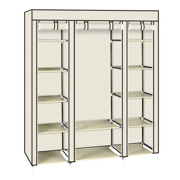 69" Portable Clothes Closet Wardrobe Storage Organizer with Non-Woven Fabric Quick and Easy to Asse T575-S0671269280