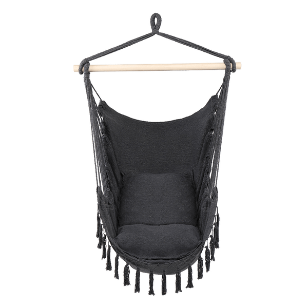 1.5*1.2m Tassel Plus Pillow Hanging Chair Gray T575-S0671297815