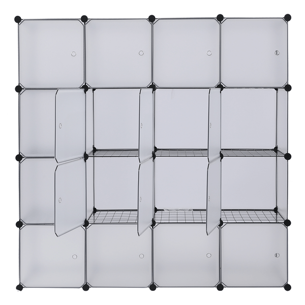 16-Cube Storage Shelf Cube Shelving Bookcase Bookshelf Organizing Closet Toy Organizer Cabinet Whit T575-S0671290886