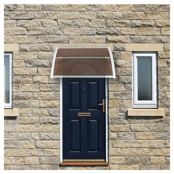100 x 80 Household Application Door & Window Awnings Brown Board & White Holder T575-S0671297802