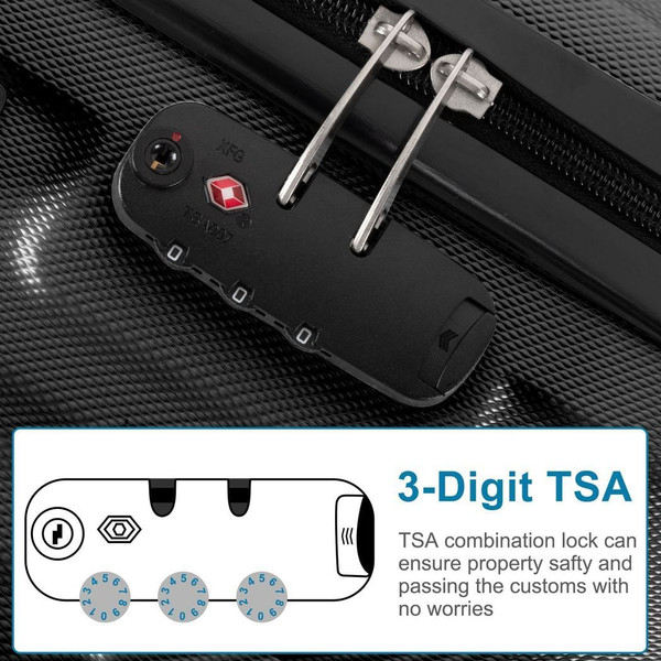 Vertical pattern four-in-one universal wheel with handle trolley case 16in 20in 24in 28in ABS alumi T575-S0671443254