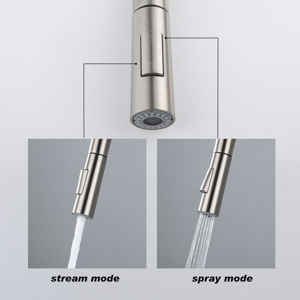 Touch Kitchen Faucet with Pull Down Sprayer-Brushed Nickel T575-S0671295409