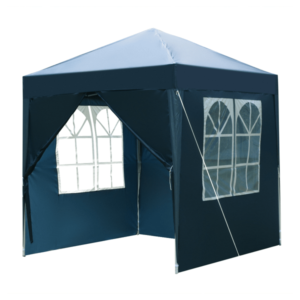 2 x 2m Two Doors & Two Windows Practical Waterproof Right-Angle Folding Tent Blue T575-S0671394937