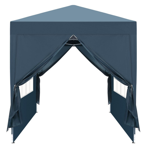 2 x 2m Two Doors & Two Windows Practical Waterproof Right-Angle Folding Tent Blue T575-S0671394937