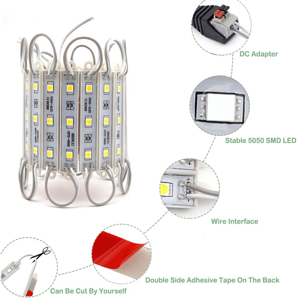 Super Bright IP65 Waterproof 5050 SMD Module Light Sign Strip Lamp DC 12V T575-S0671272648