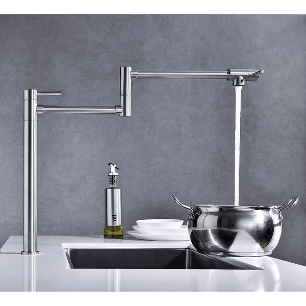 Pot Filler Faucet Brushed Nickel Finish with Extension Shank T575-S0671294552