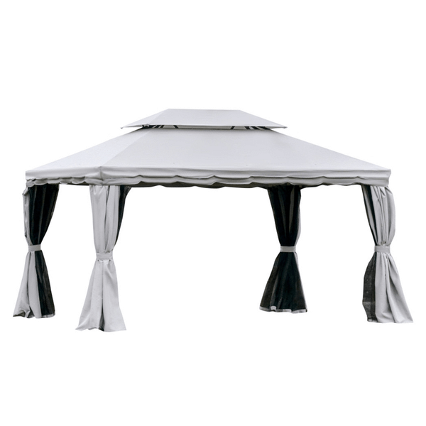 10ft x 13ft Patio Gazebo-Gray-AS T575-S0671347985