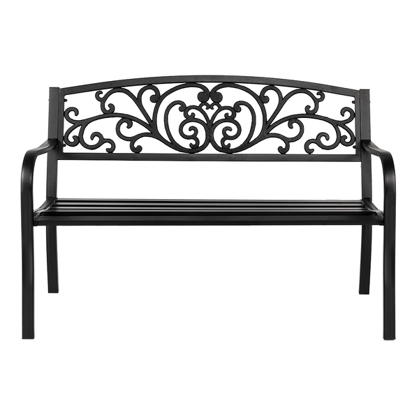 50" Iron&PVC Outdoor Courtyard Decoration Park Leisure Bench T575-S0671348410