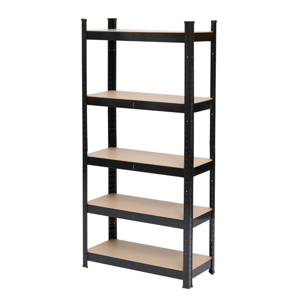 150 x 75 x 30cm 5 Tiers Powder Coated Storage Rack Black T575-S0671268474