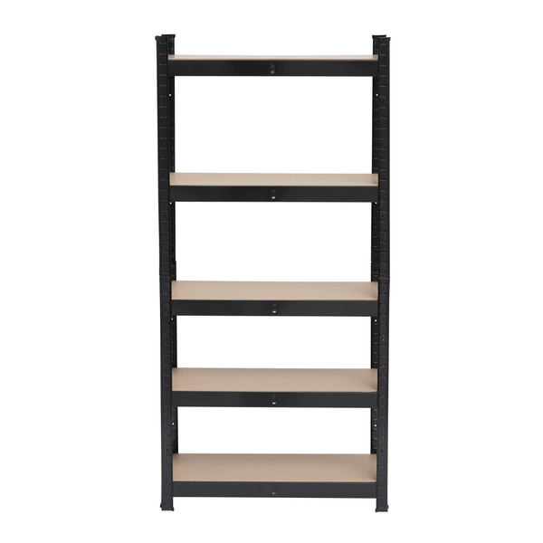 150 x 75 x 30cm 5 Tiers Powder Coated Storage Rack Black T575-S0671268474