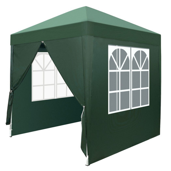 2 x 2m Two Doors & Two Windows Practical Waterproof Right-Angle Folding Tent Green T575-S0671394961