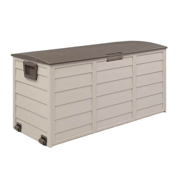75gal 260L Outdoor Garden Plastic Storage Deck Box Chest Tools Cushions Toys Lockable Seat T575-S0671274429