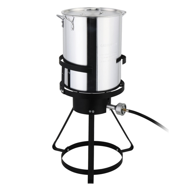 13*32in Iron Aluminum Black Round Tripod Stove Rack Silver Fryer Gas Fryer T575-S0671266612