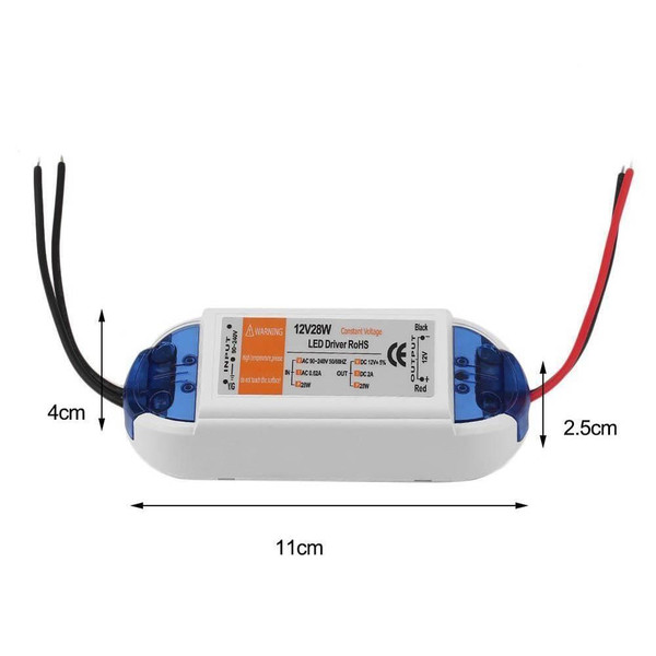 28W 2Amp Compact LED Driver AC 230V to DC12V Power Supply Transformer~1001 T575-S0671386690