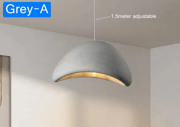 Body Color: green, Size: L, Emitting Color: Cold White - Cream style Wabi Sabi chandelier restauran F640-12000036750433287