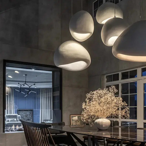 Body Color: green, Size: L, Emitting Color: Cold White - Cream style Wabi Sabi chandelier restauran F640-12000036750433287