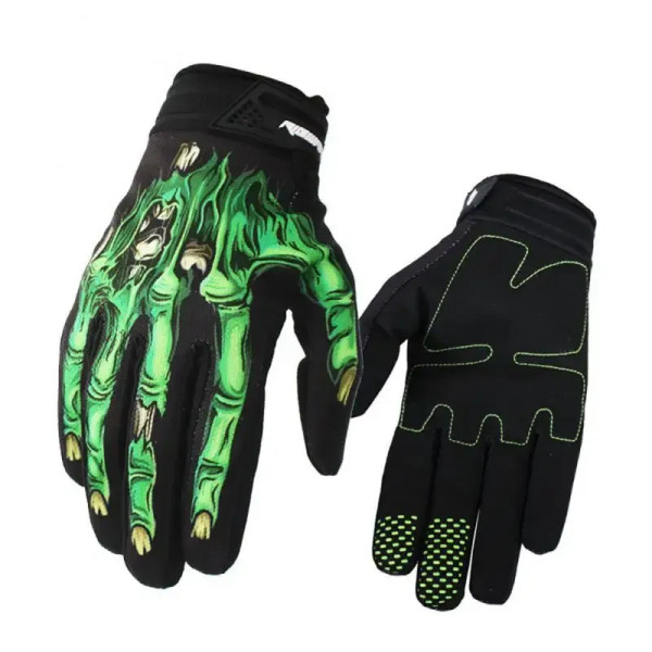 Skeleton Riding Gloves Fashion Non-slip Breathable Wear-resistant Long-finger Bicycle Motorcycle Fi F640-3256805819321291