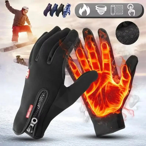 Color: black, Gloves Size: XL - Touchscreen Warm Gloves Outdoor Cycling Driving Motorcycle Waterpro F640-12000041445236799