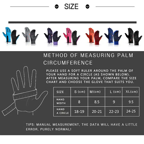Color: green, Gloves Size: S - Hot Winter Gloves For Men Women Touchscreen Warm Outdoor Cycling Dri F640-12000033220268617