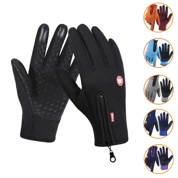 Color: black, Gloves Size: S - Hot Winter Gloves For Men Women Touchscreen Warm Outdoor Cycling Dri F640-12000033220268613