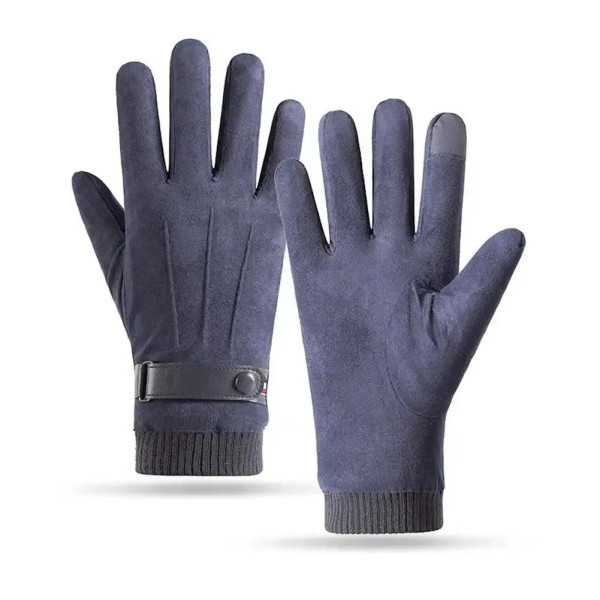 Color: green - Men's Winter r?µ?‡?°?‚ Suede Warm Split Military Finger Gloves Outdoor Riding Ski Fi F640-12000044608272744