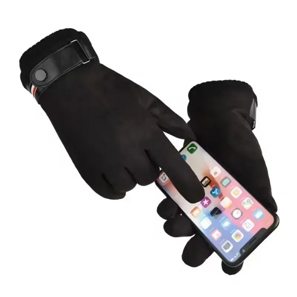 Color: green - Men's Winter r?µ?‡?°?‚ Suede Warm Split Military Finger Gloves Outdoor Riding Ski Fi F640-12000044608272744