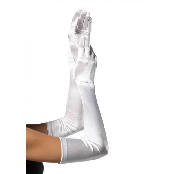 Leg Avenue Women s Long Satin Gloves White One Size N274-FC01002477