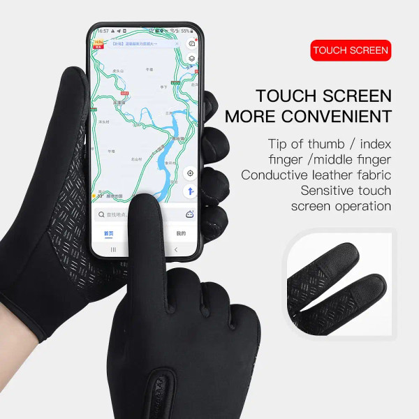 Color: Red, Gloves Size: S - Hot Winter Gloves For Men Women Touchscreen Warm Outdoor Cycling Drivi F640-12000033220268625