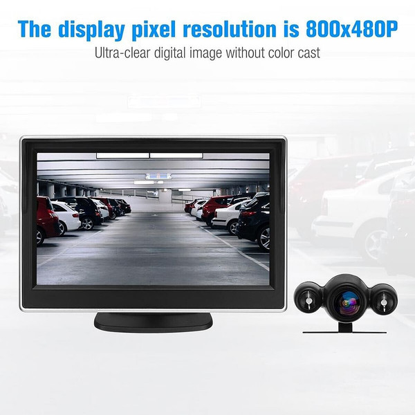 Backup Camera with 5 Inch Monitor Kit Waterproof Night Vision Rear View Camera Wired Back up Camera K484-PAU_0JOSLMTV