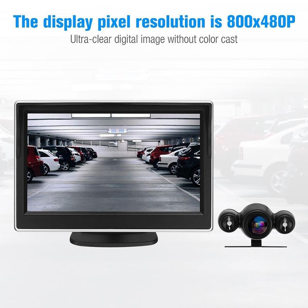 Backup Camera with 5 Inch Monitor Kit Waterproof Night Vision Rear View Camera Wired Back up Camera K484-PAU_0JOSLMTV