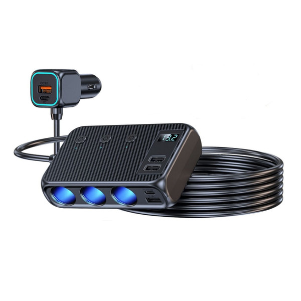 Cigarette Lighter Plug Splitter 171W 12V/24V 1 QC 3.0+2 PD+3 USB Ports USB Charger Extension Cord M K484-PAU_0L3HDQY3