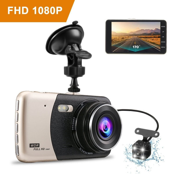 Car DVR Dash Camera Car Traffic Recorder HD Night Vision 1080P Dual Lens Reversing Image Integrativ K484-PAU_0AK4YC80