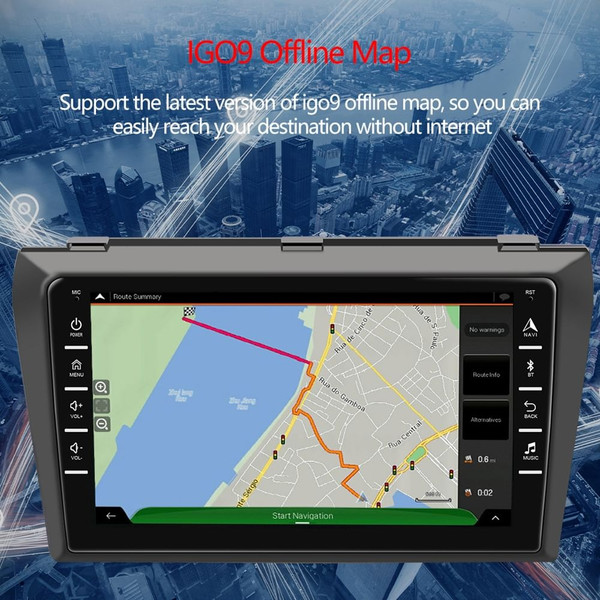 Car Multimedia Player 8 inch Central Control Android 9.1 Navigator Reversing Camera 1+16G for Mazda K484-PAU_0G33HU7M
