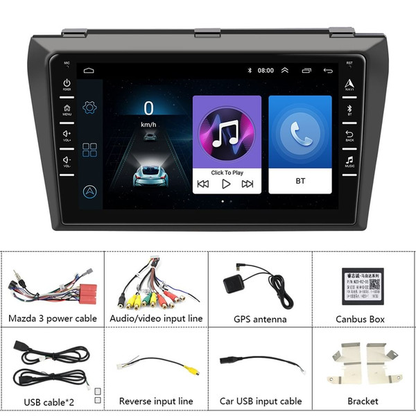 Car Multimedia Player 8 inch Central Control Android 9.1 Navigator Reversing Camera 1+16G for Mazda K484-PAU_0G33HU7M