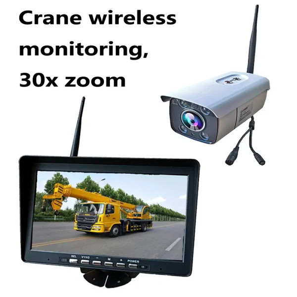 Color Name: black, Voltage: 24V - Crane wireless monitoring camera video zooming vehicle camera wir F640-12000031833297184