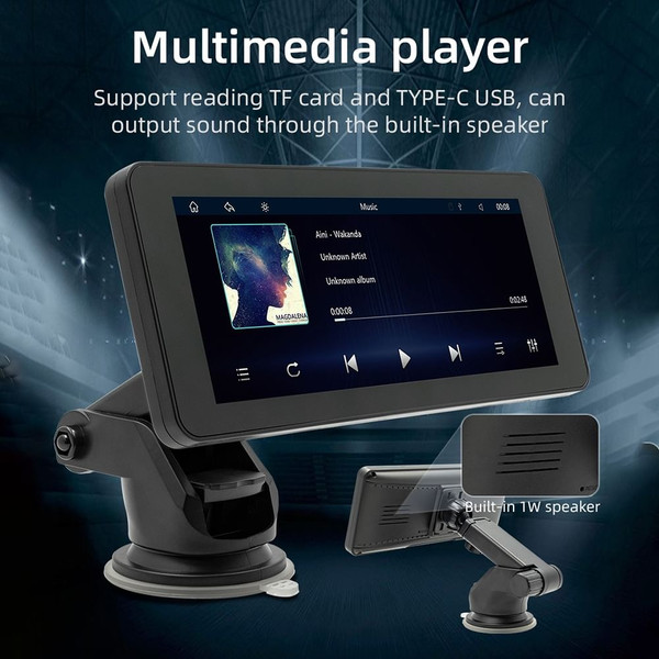 Portable Car Stereo Wireless Compatible for Carplay Android Auto RF Transmission USB Reading MP5 Pl K484-PAU_0KQ387NA