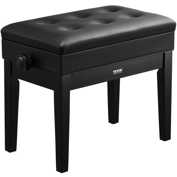 Piano Bench, 22" x 13" x 19.3", Keyboard Piano Chair with 19.3"-22.8" Adjustable Height, Padded Cus E415-DCWXGQZDSMKDIXZ9TV0
